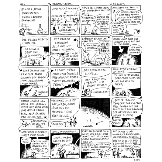 Original Hektische Lesestunde 25 Romeo und Julia im Umschlag