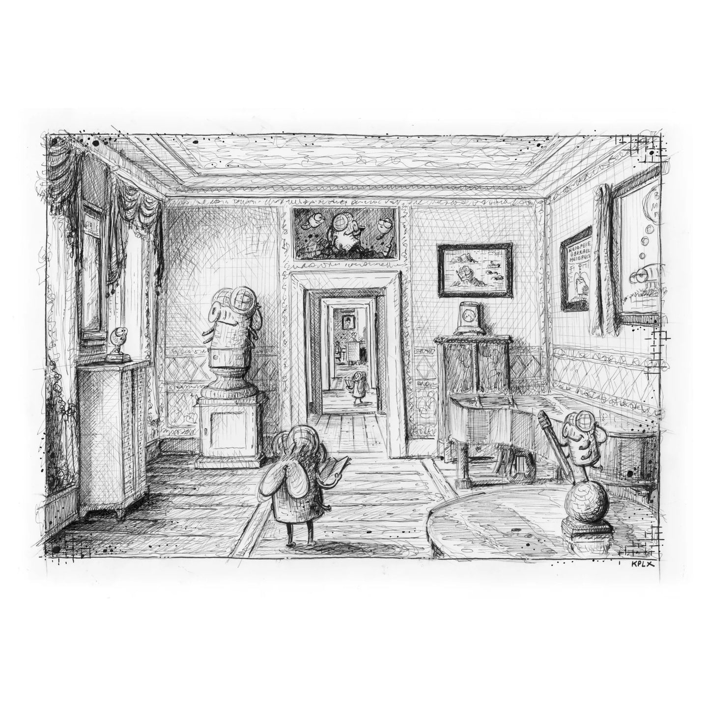 Original drawing Friday Fly 125 in frame
