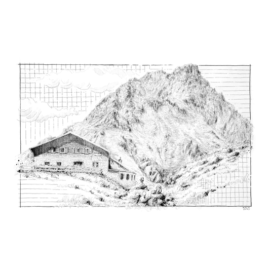 Original drawing Friday Fly 138 A1 in frame