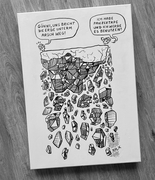 Original drawing 50x70 canvas duct tape