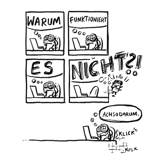Druck Warum im Umschlag